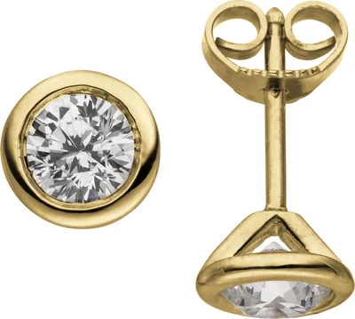 Produktbild von JOBO Ohrstecker rund 585 Gold Gelbgold 2 Diamanten Brillanten 1,00 ct. Ohrringe