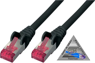 Produktbild von Patchkabel cat6A S/FTP PIMF Halogenfrei sw 10m