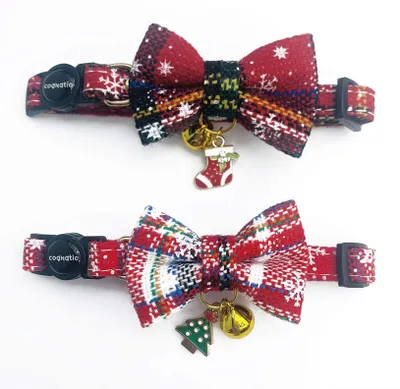 Image de Collier pour chat avec cloche et nœud papillon pour chatons