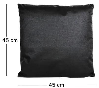 Produktbild von JACK 1x 45x45cm Outdoor Lounge Kissen Dekokissen inkl. Füllung Wasserabweisend Sitzkissen Garten Stuhl Lotus Effekt, Farbe:Schwarz