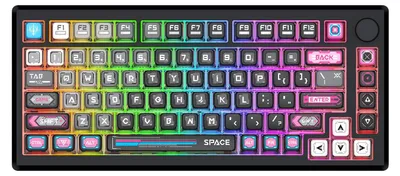 Obrázek produktu pro REDRAGON K732MC-RGB-PRO URANUS PRO, 65%, Bezdrátový, USB + RF Wireless + Bluetooth, Mechanický spínač, QWERTY, Černá