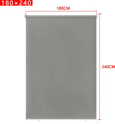 Obrázek produktu pro UISEBRT Exteriérová roleta Vertikální markýza Soukromí Roleta Sluneční clona Balkonová roleta Tepelná funkce 180 X 240 cm šedá