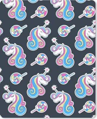 Produktbild von MuchoWow® Mauspad Mousepad Mädchen - Einhorn - Lutscher Bonbons - Muster - Mädchen - Kinder - Kinder 30x40 cm - Mousepads - Maus Mat - Pad - Mausunterlage - Mausmatten