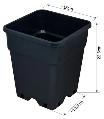Produktbild von Pflanztopf, quadratisch/schwarz, 5 Liter
