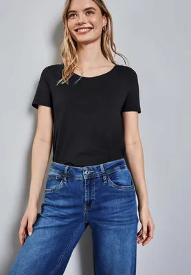 Produktbild von Street One V-Shirt 'Style Gerda', A322897, Black, Gr. 36