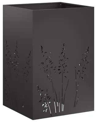 Image de vidaXL Pot de jardin noir, 50 x 50 x 75 cm, en acier laminé à froid