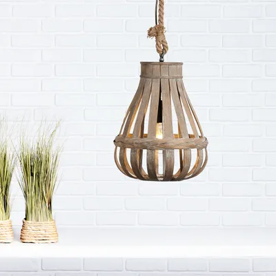 Produktbild von Brilliant Pendelleuchte Kaminika Natur Ø33cm max. 60W E27 ohne Leuchtmittel kürzbar