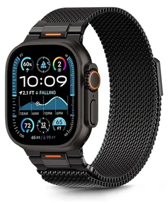 Obrázok produktu pre Náramok Tech-Protect Milano Vanguard pre Apple Watch (44, 45, 46, 49 mm) - čierna