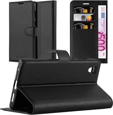 Obrázok produktu pre Cadorabo Case for Sony Xperia L1 Protective Case in Black Puzdro na mobilný telefón s magnetickým zatváraním