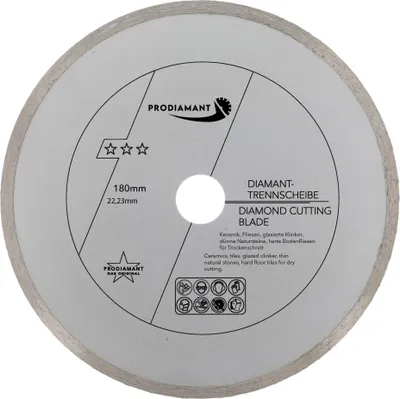 Obrázek produktu pro PRODIAMANT Diamantový řezací kotouč na dlaždice 180 mm x 22,23 mm