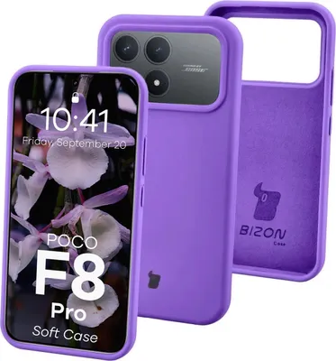 Produktbild von Silikon Handyhülle für Xiaomi POCO F8 Pro, Bizon Soft Case, Violett