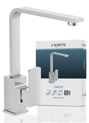 Produktbild von SCHÜTTE Küchenarmatur TIANTO, 360° schwenkbarer Wasserhahn Küche, Mischbatterie Küche, Spültischarmatur in Chrom