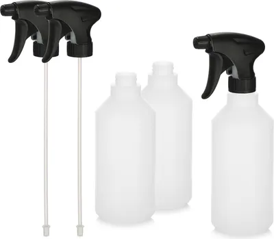 Produktbild von com-four® 3x Sprühflasche mit verstellbarem Sprühkopf - 520 ml - 28/400 Gewinde