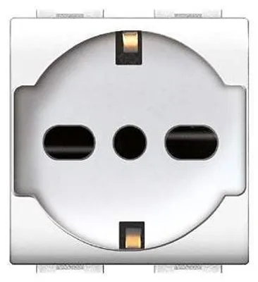 Immagine prodotto di presa italiana/tedesca 'mylife' 10/16a 250v 2p+t - bianco