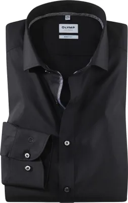 Produktbild von Olymp Hemd Level Five Comfort Stretch Baumwolle schwarz