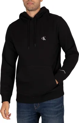 Produktbild von Calvin Klein Jeans Herren Essentieller normaler Pullover Hoodie, Schwarz L