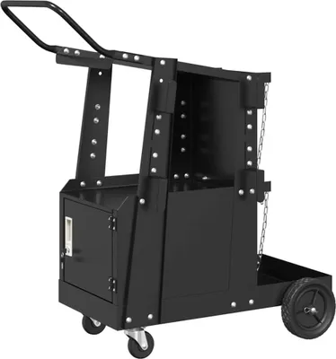 Image de Chariot de soudage vidaXL noir 91 x 47 x 96 cm en acier