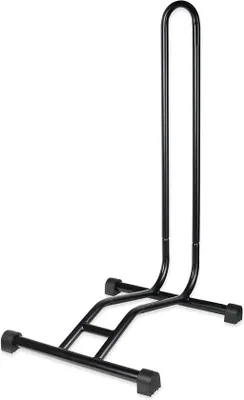 Produktbild von Fahrradständer in Schwarz - Bodenständer - freistehend - Fahrradständer - 38 x 42 x 75 cm - Fahrradhänger - L-förmiges Fahrradschutzsystem