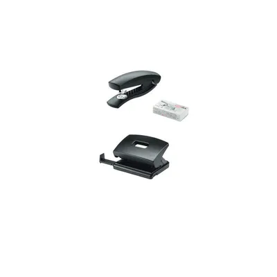 Produktbild von Novus Twinset Heftgerät C1/ Locher C216 schwarz, im Blister