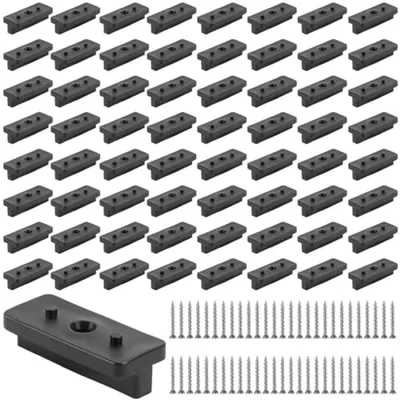 Productafbeelding van PromoHome® 200 stuks WPC-montageclips – Onzichtbare bevestiging voor terraspalanken, zwart