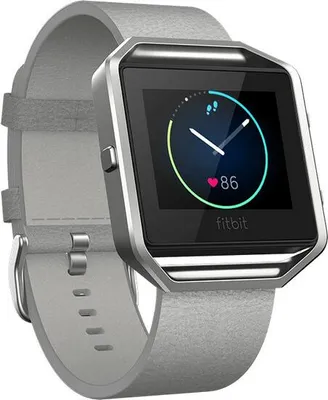 Produktbild von Fitbit FB159LBMGS, Band, Aktivitätstracker, Grau, Edelstahl, Fitbit, Blaze, Leder, Edelstahl