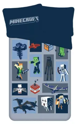 Immagine prodotto di Minecraft Bettbezug Emblematic- 140 x 200 cm - Poliestere