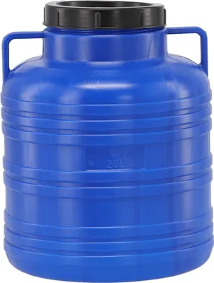 Obrázok produktu pre Sud na dažďovú vodu KADAX "Odda", plastový sud, sud so širokým hrdlom, modrý, 20 litrov