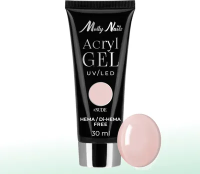 Produktbild von Molly Nails Polygel AcrylGel Aufbaugel Nude 30 ml HEMA/Di-HEMA-frei LED/UV