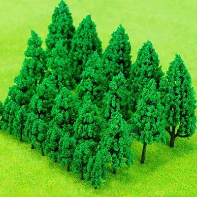 Produktbild von Solidchoice – 50 Miniatur-Bäume für Landschaftsmodelle – Nachhaltig und kreativ