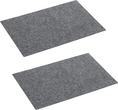 Produktbild von 12 Stück Tischsets grau 45 cm x 30 cm rechteckig Filz Platzsets
