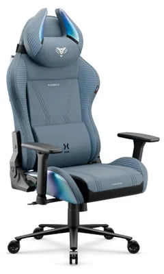 Produktbild von Diablo X-Horn 2.0 Gaming Stuhl Bürostuhl Schreibtischstuhl Ergonomisches Design aus Stoff Rainbow Blue, Normal