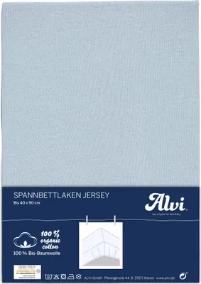 Produktbild von Alvi ALVI Spannlaken Baumwolle Jersey bleu 40x90