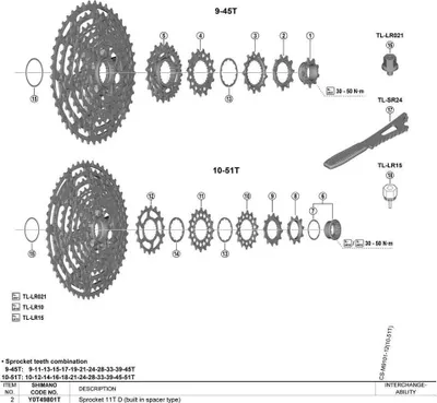 Zdjęcie produktu dla Shimano CS-M9200 Zębatka srebrna 10 zębów
