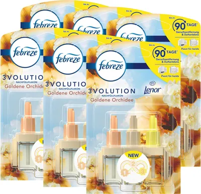 Produktbild von Febreze 3Volution Nachfüllflakon Lenor Goldene Orchidee 20ml Raumduft (6er Pack)