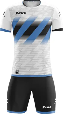 Produktbild von 112-118 3XS|Zeus Icon Teamwear Set Trikot mit Shorts weiß royal