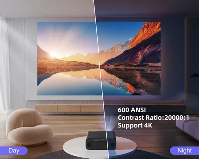 Productafbeelding van Mini Beamer - Projector - Digitale Projector - Draagbaar - 1080P Projector - WiFi 6 en Bluetooth 5.2