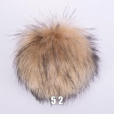 Produktbild von YarnArt Furry Pompons - Kunstfell Haarbommel 52 beige