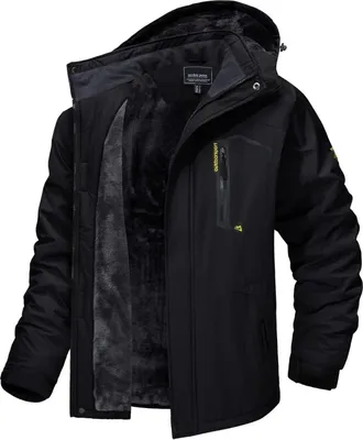 Obrázek produktu pro Pánská zimní lyžařská bunda Fleece Outdoor Waterproof Black