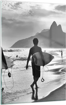 Produktbild von Bilder auf glas - Einteilig - Meer Welle Surfen - 50x70cm - Glasbilder - Wandbilder - Bilder - zum Aufhängen bereit - Wanddekoration aus Glas - Glas Bilder - Wandbild auf Glas - GPA50x70-3745