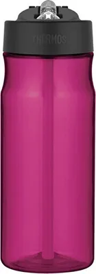 Produktbild von Trinkflasche mit Strohhalm - lila 530 ml