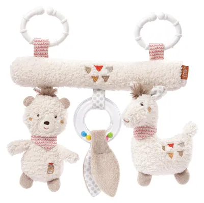 Productafbeelding van Babyspeelgoed - Activity-trapezium - Lama en beer - 22 cm