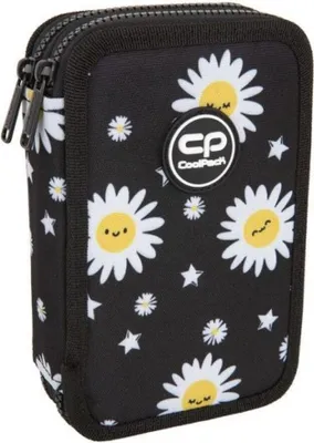 Image de Coolpack Jumper 2 Daisy Black Étui à crayons à deux compartiments avec accessoires