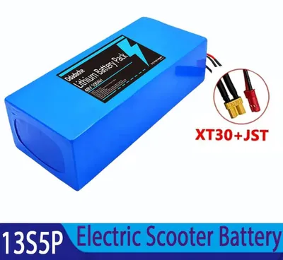 Produktbild von 18650 Akku Pack - 13S5P 48V Li-Ion Batterie - 10000mAh - Für 500–1000W E-Bike Motor - Integriertes BMS - XT30-JST Stecker