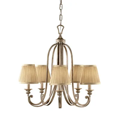 Obrázek produktu pro Lustr Abbey Contemporary Steel Silver Sand 5 světel E14