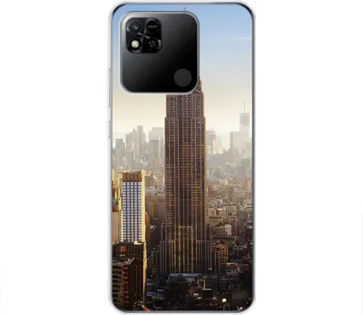 Produktbild von König Design Hülle kompatibel mit Xiaomi Redmi 10A Kunststoff Soft Handyhülle - Handy Case Empire State Building