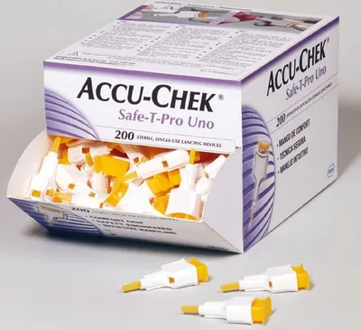 Produktbild von ROCHE Accu Chek Safe T Pro Uno 200 Stück 1 Pack