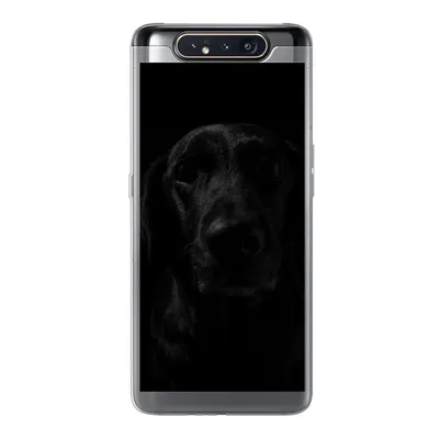 Produktbild von MuchoWow® Handyhülle Schutzhülle Hülle für Samsung Galaxy A80 Hund - Haustier - Schwarz Silikon Softcase Handy Hülle - Schutzdeckel