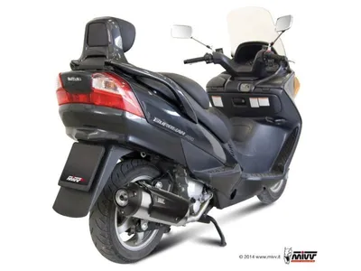 Image de Silencieux Mivv URBAN - Système complet 1x1 en acier inoxydable pour SUZUKI BURGMAN 250 BJ 2003 > 2006