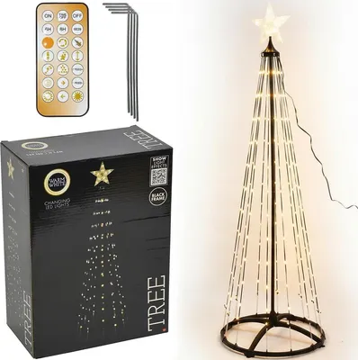 Produktbild von Dekorations-Weihnachtsbaum 550 LED Warmweiß 300 cm – Schwarzer Kunstbaum