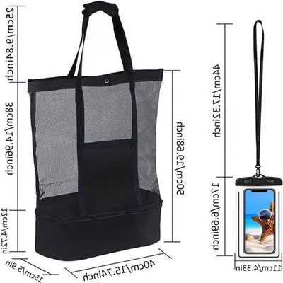 Große Faltbare Mesh Strandtasche, Hauptbild